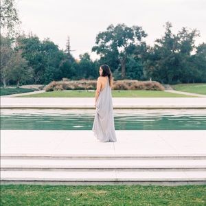 Reformation Isabel Blue-Grey Sheath Dress in Cloud